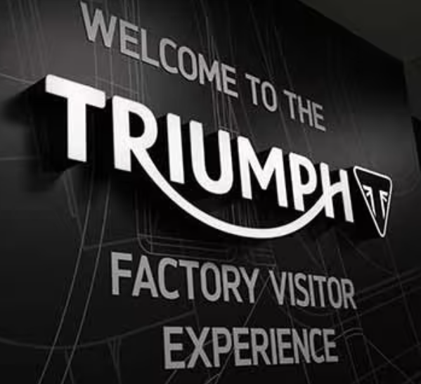 Triumph Motorcycle factory tour graphic